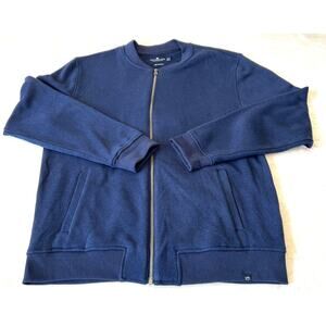 Southern Tide Men's Samson Peak Bomber Jacket Fleece XXL Blue Full Zip Preppy